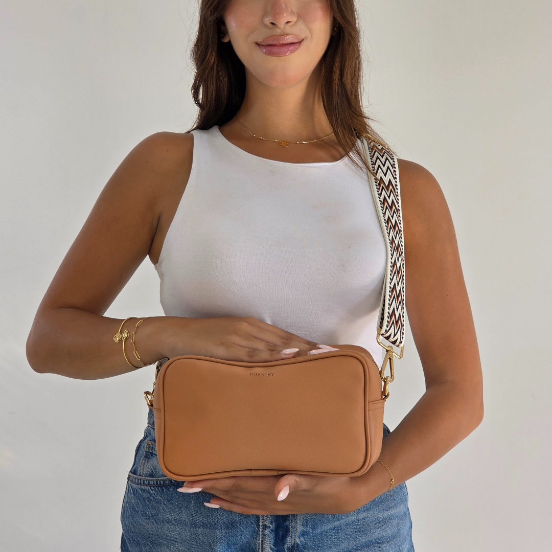 Warm Caramel Cross-Sahara Zig Strap