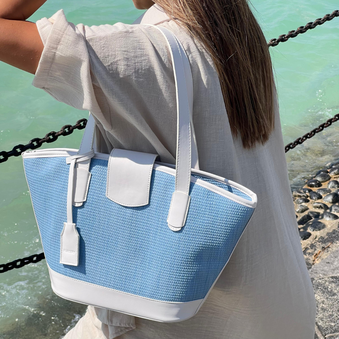 Sky Blue & White