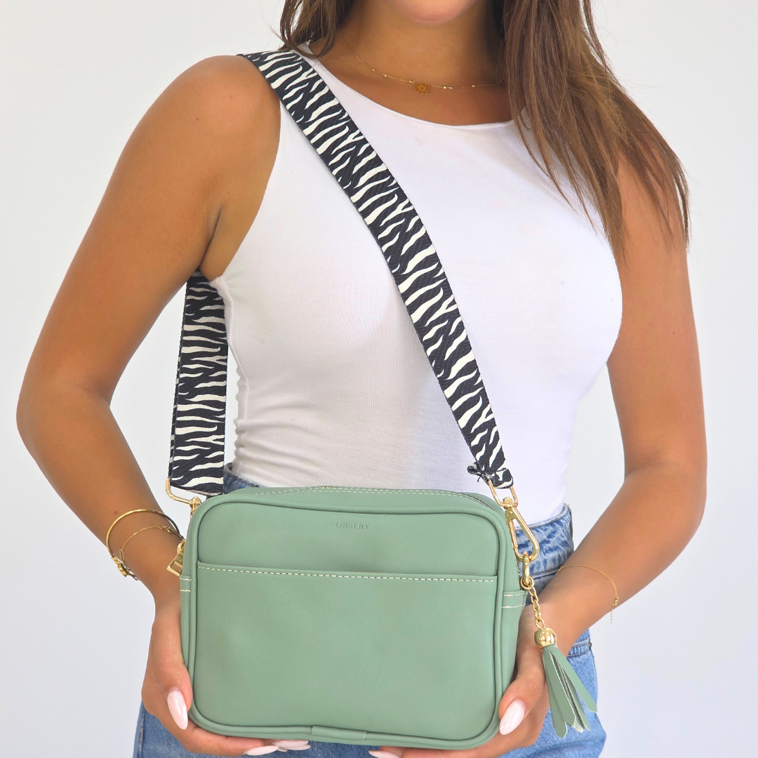 Sage Pouch Cross-Zebra Stride