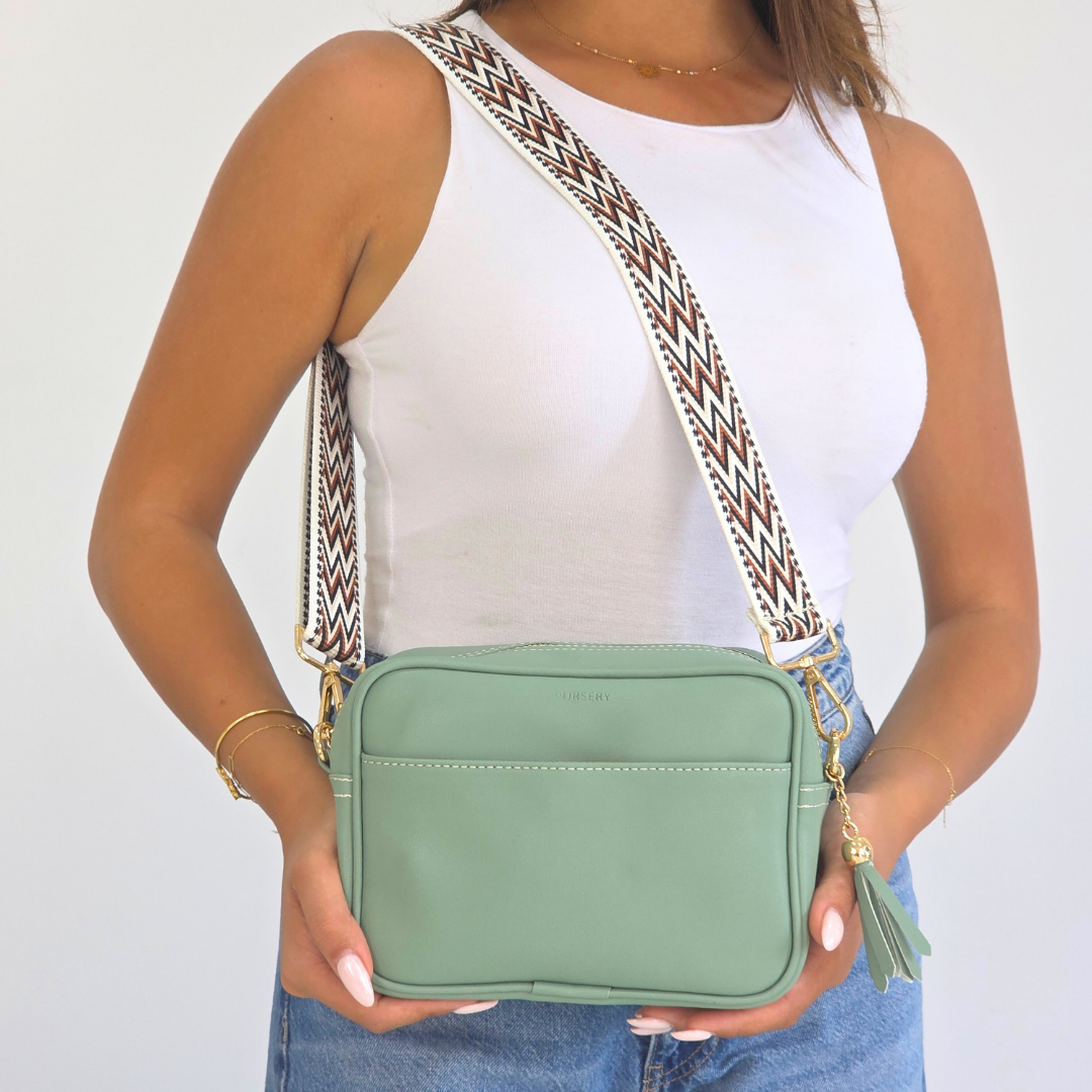 Sage Pouch Cross-Sahara Zig Strap