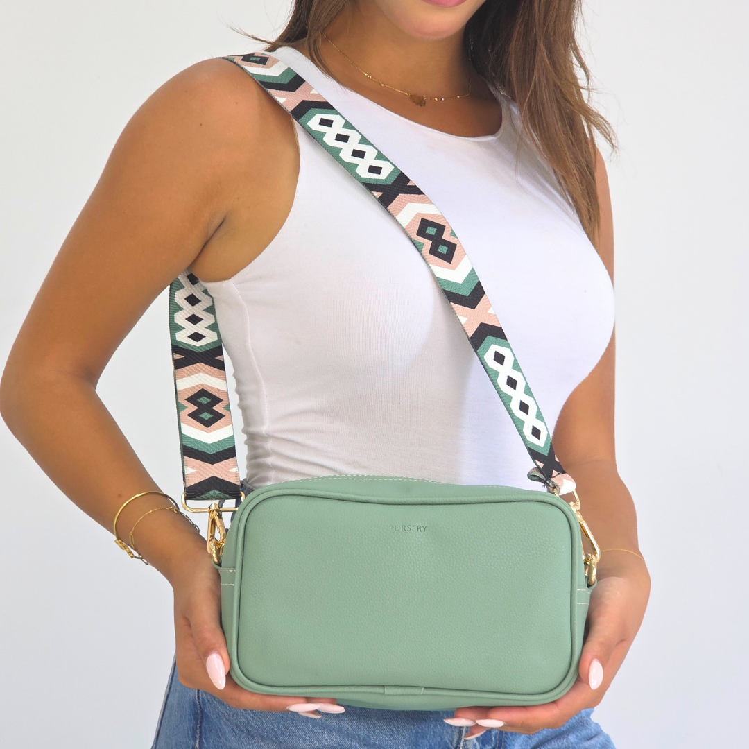 Sage Cross-Emerald Diamond Strap