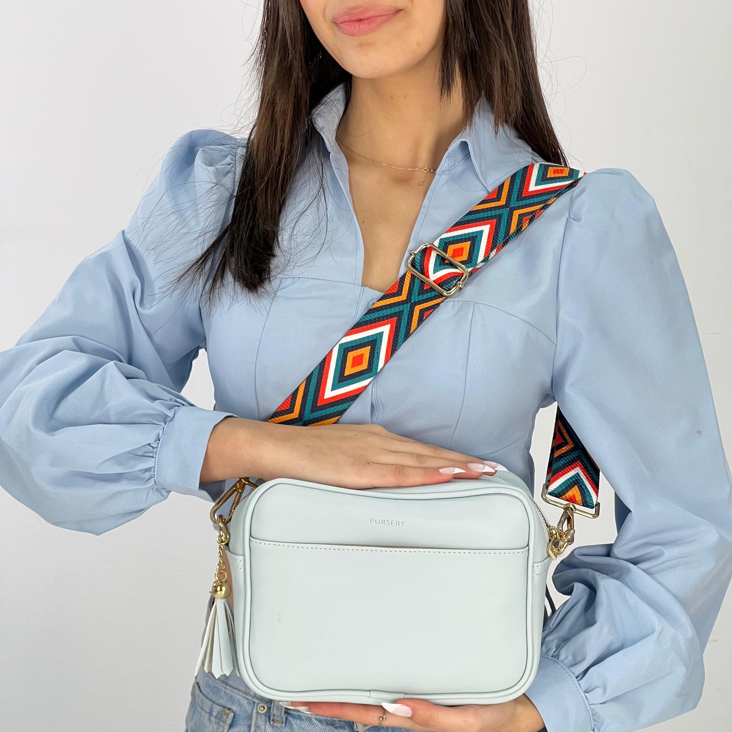 Blue Pouch Cross-Vibrant Horizon