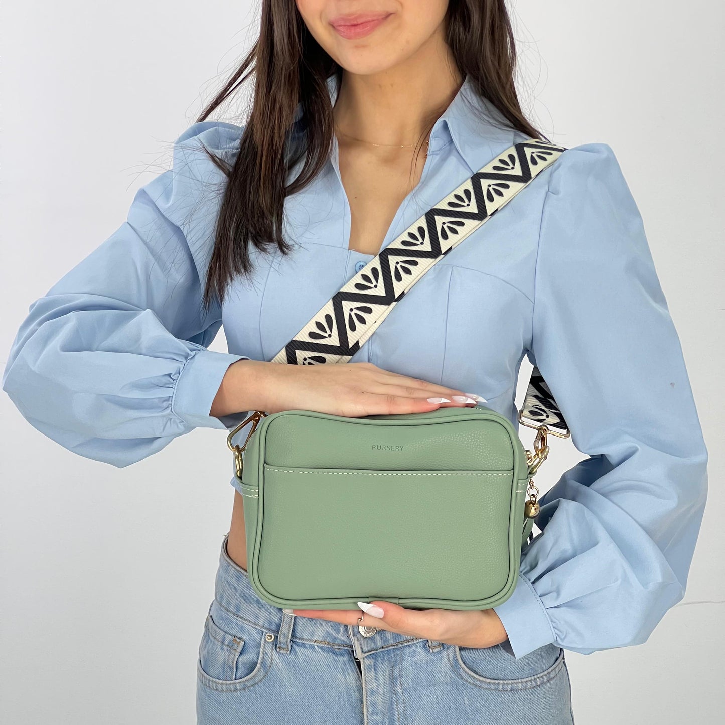 Sage Pouch Cross-Urban Chevron