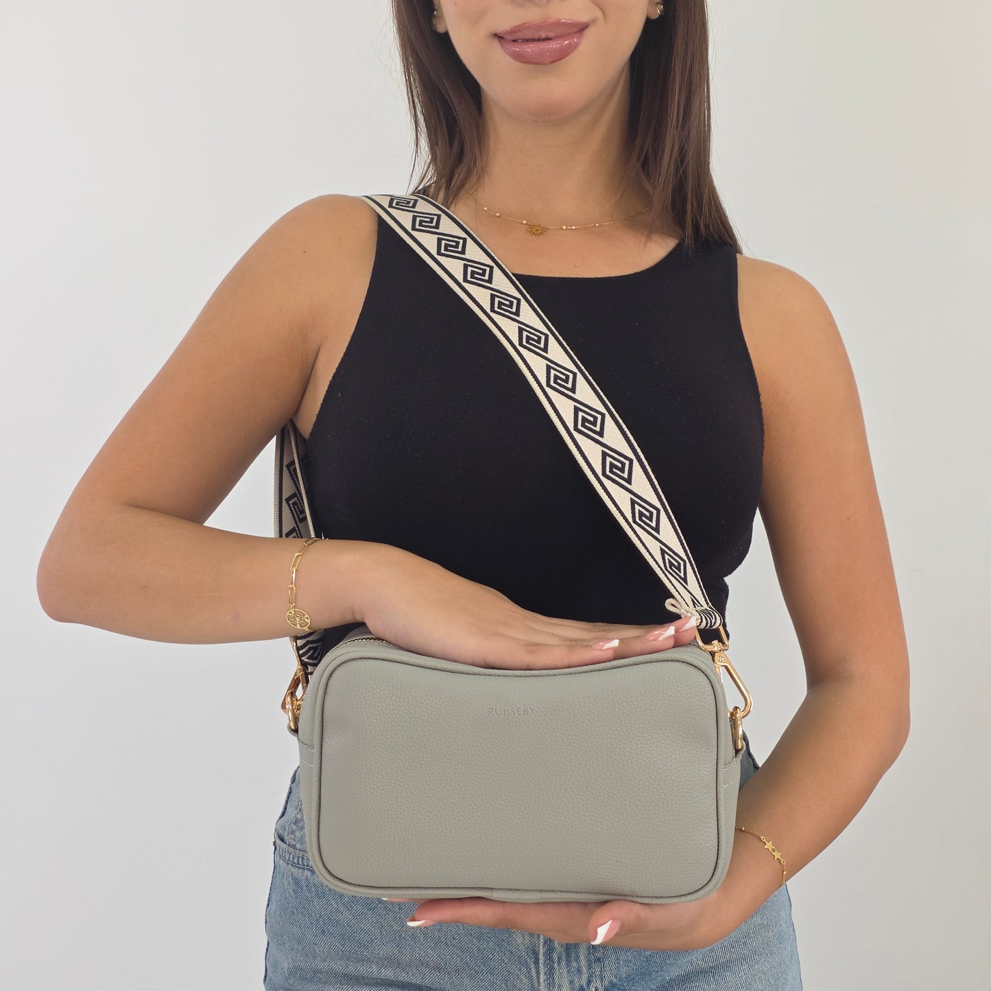 Light Gray Cross-GeoChic