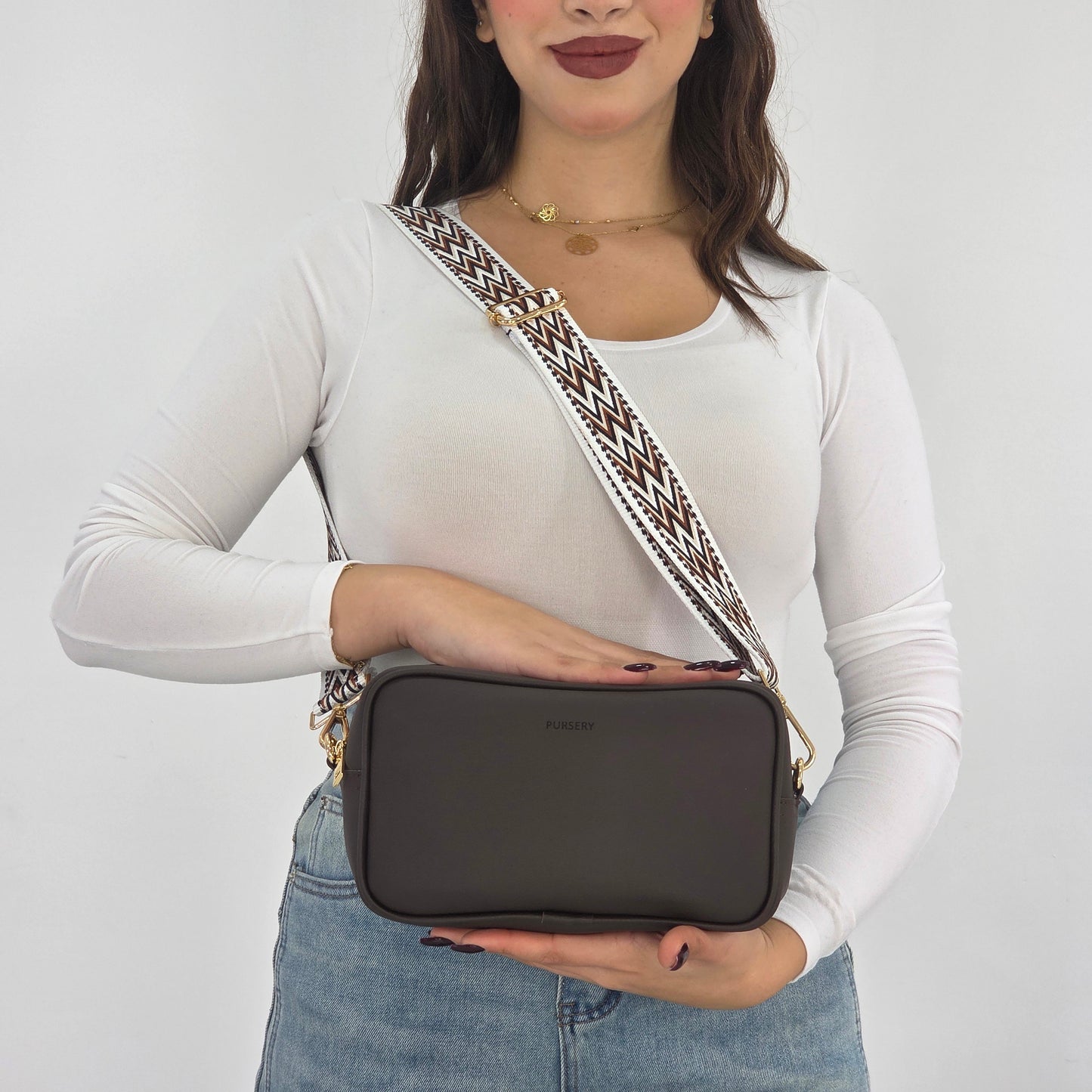 Espresso Brown-Sahara Zig Strap