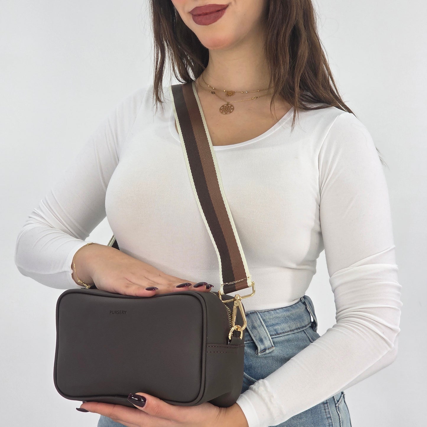 Espresso Brown-Mocha Line Strap
