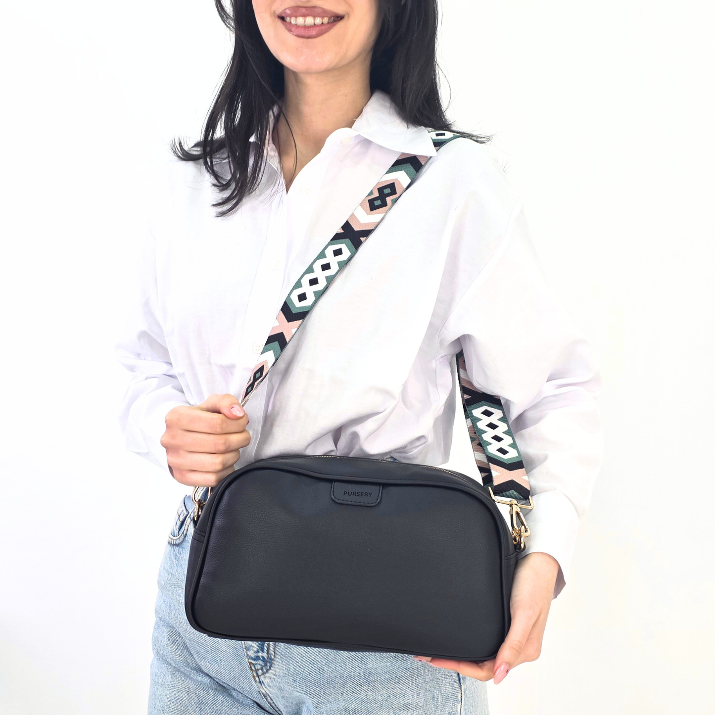 Midnight Purse - Emerald Diamond Strap