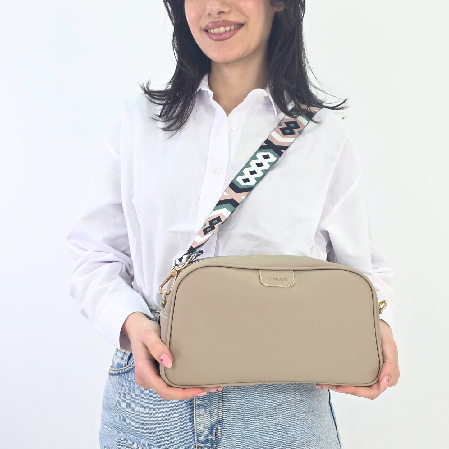 Sand Purse - Emerald Diamond Strap