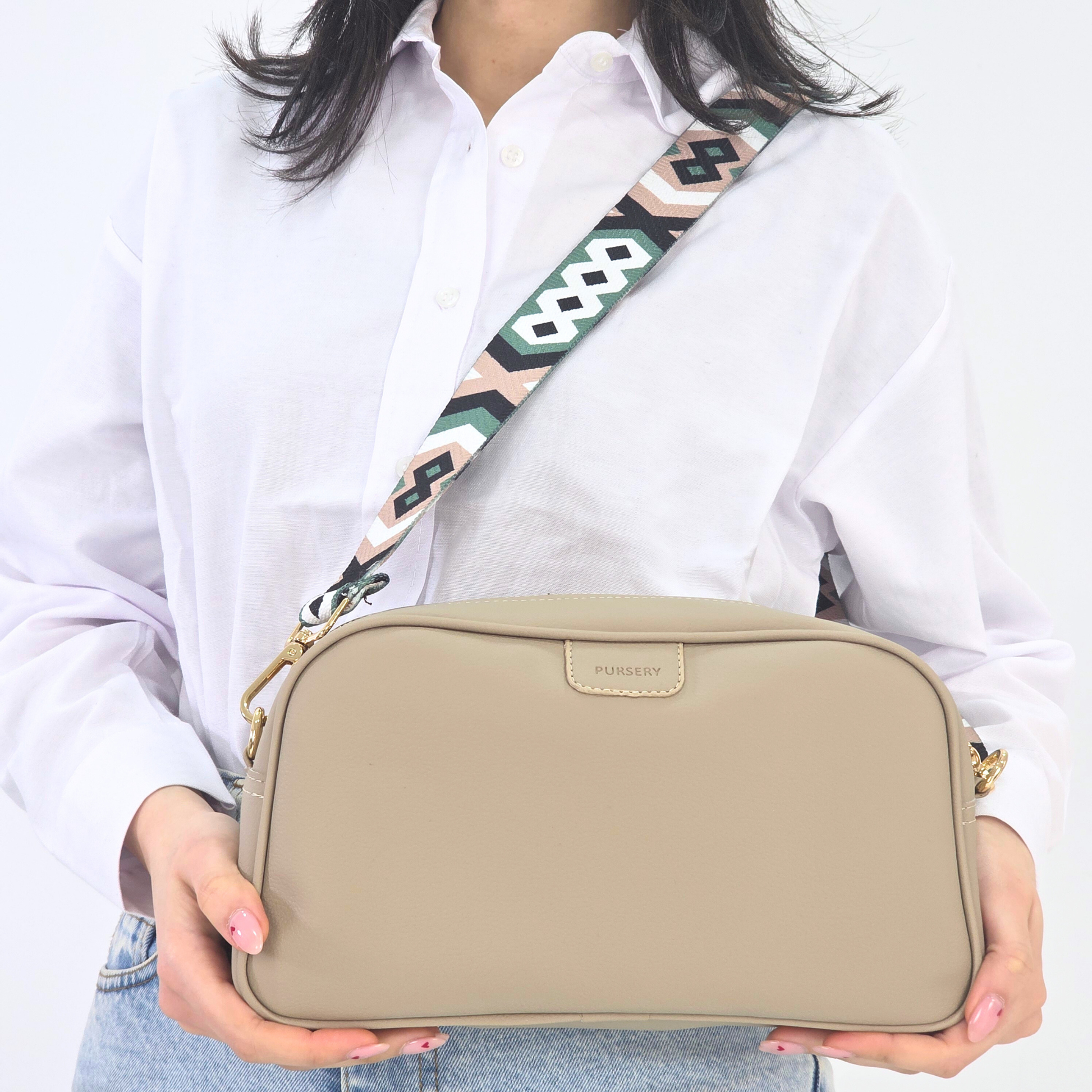 Sand Purse - Emerald Diamond Strap